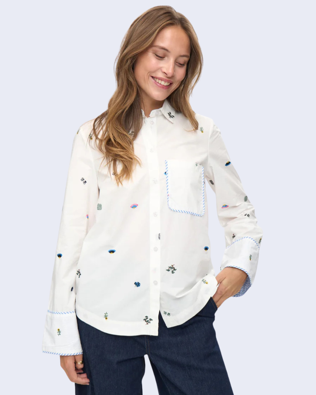 Numph - Nuchiro Boxy Shirt - Cloud Dancer