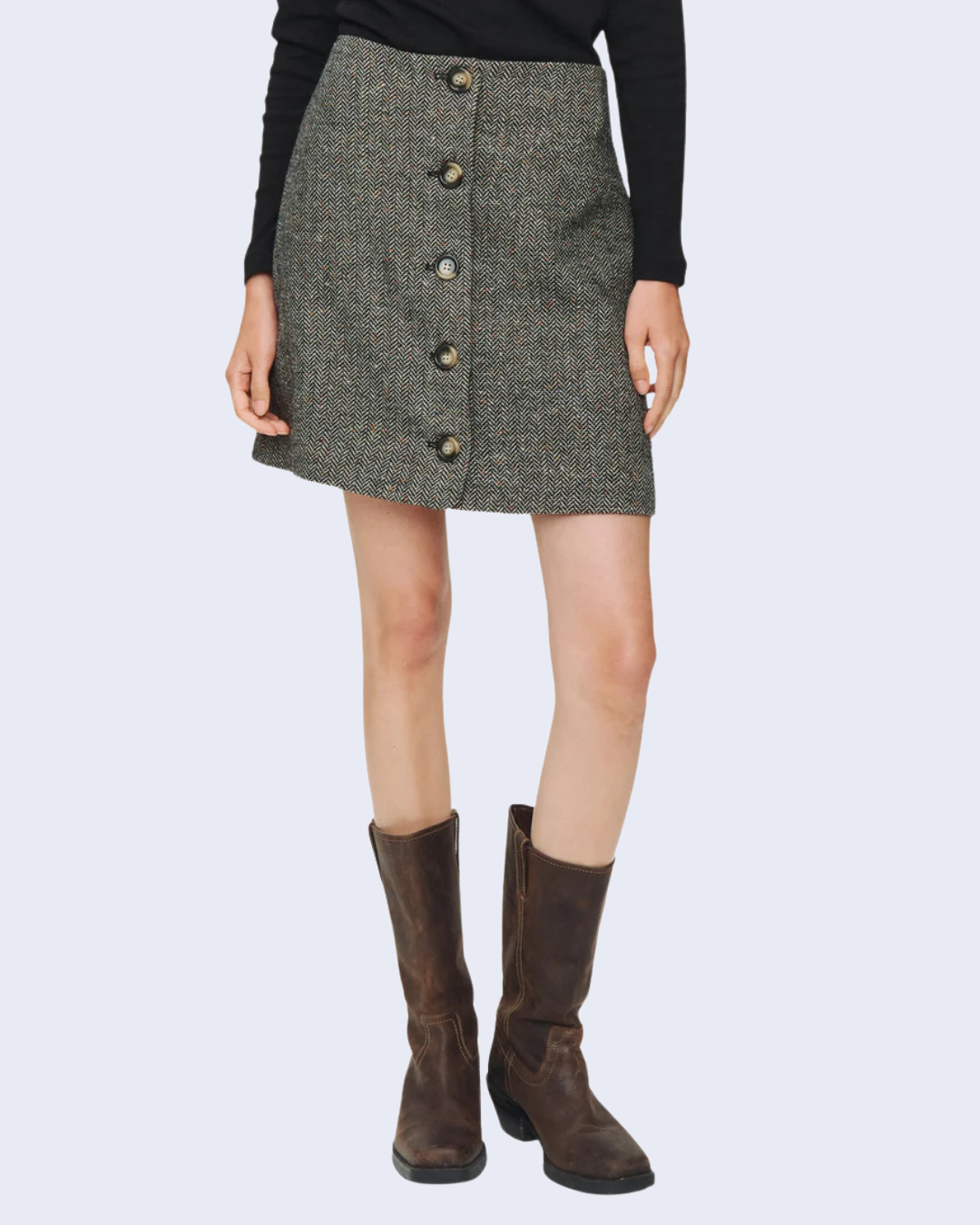 Numph - Nuavey Mini Skirt - Melange