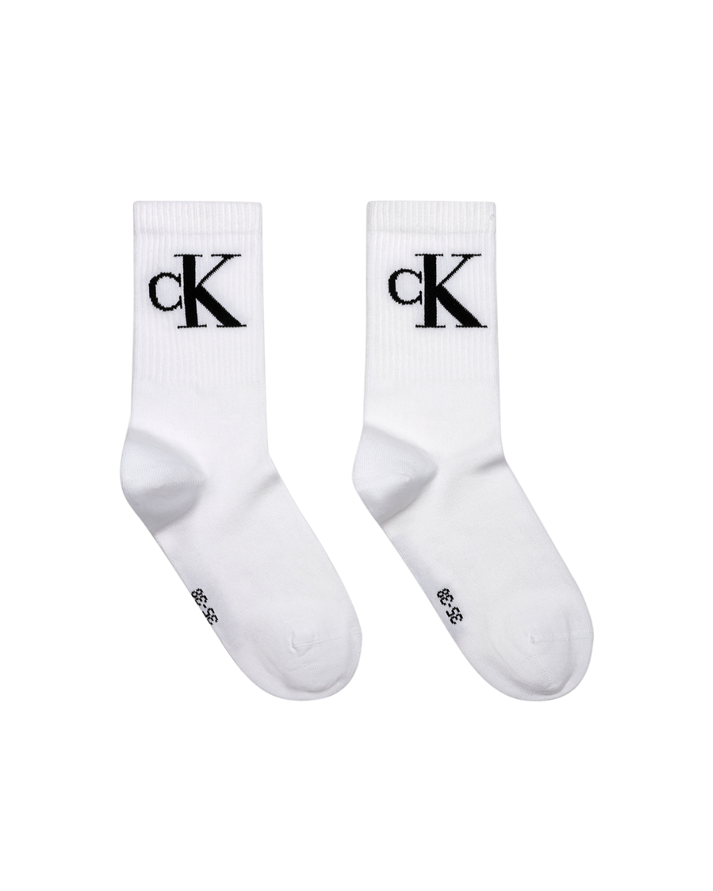 Calvin Klein - CKJ Women Sock 2P Monogram - Bianco
