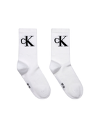Calvin Klein - CKJ Women Sock 2P Monogram - Bianco