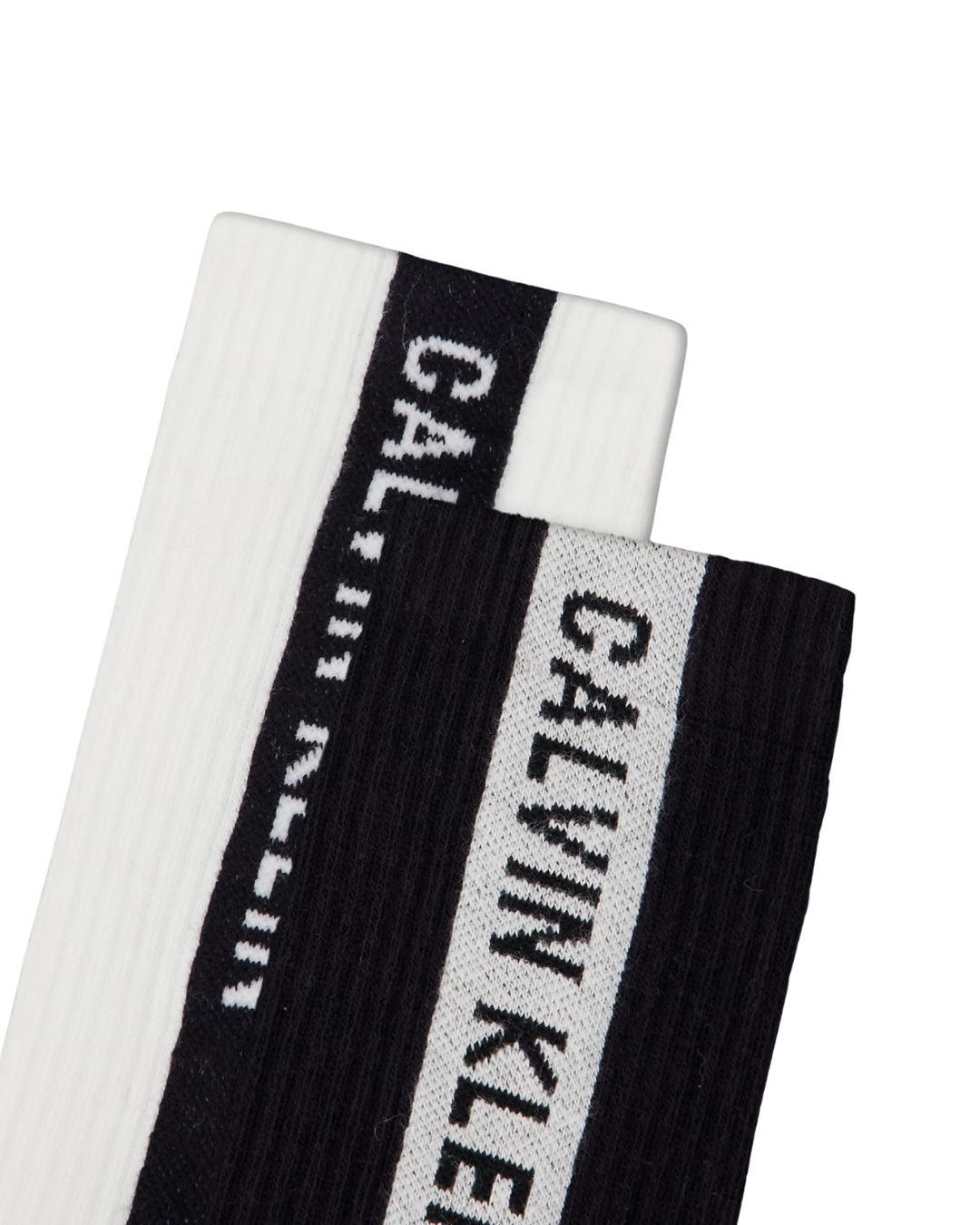 Calvin Klein - CKJ Men Sock 2P Back Logo - Nero e Bianco