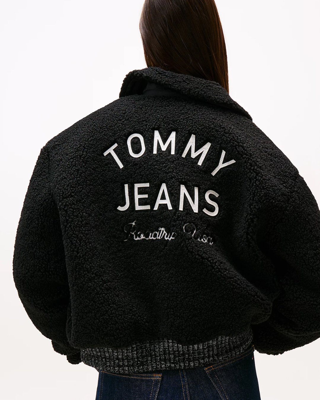 Tommy Jeans - Tjw Teddy Varsity Bomber - Nero