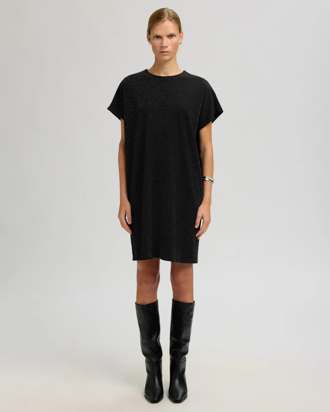 Selected Femme - Slfoversized Sandra SS Short Dress - Nero