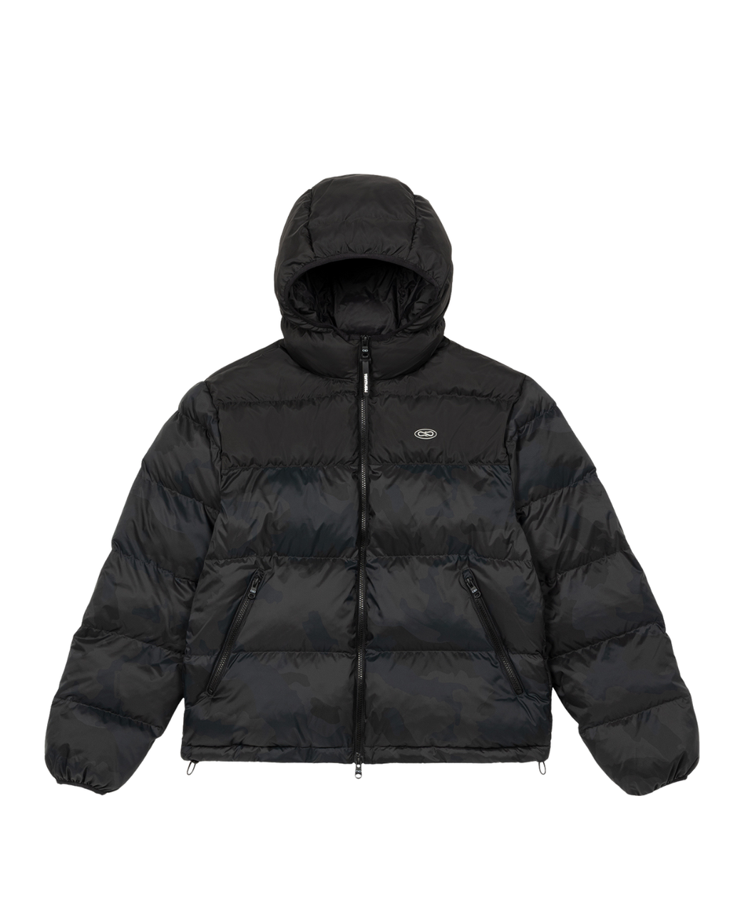 Propaganda - Puffer Jacket Grey Logo Atom - Nero