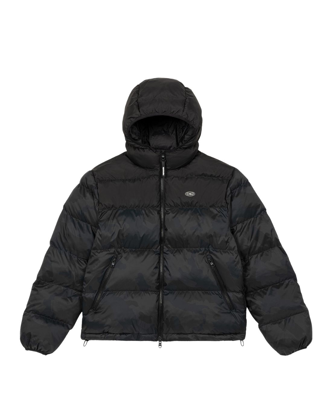 Propaganda - Puffer Jacket Grey Logo Atom - Nero