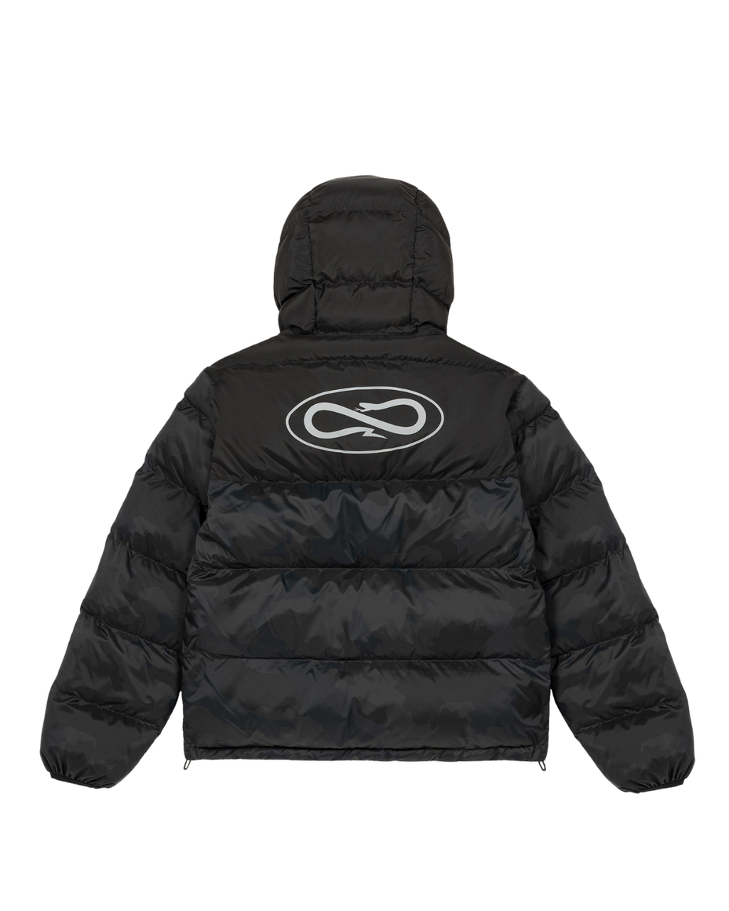 Propaganda - Puffer Jacket Grey Logo Atom - Nero