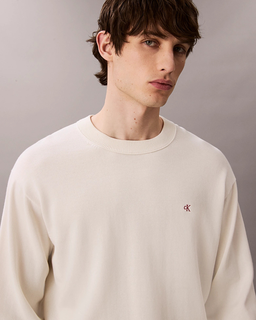 Calvin Klein Jeans - Cotton Crewneck Sweater - Tofu