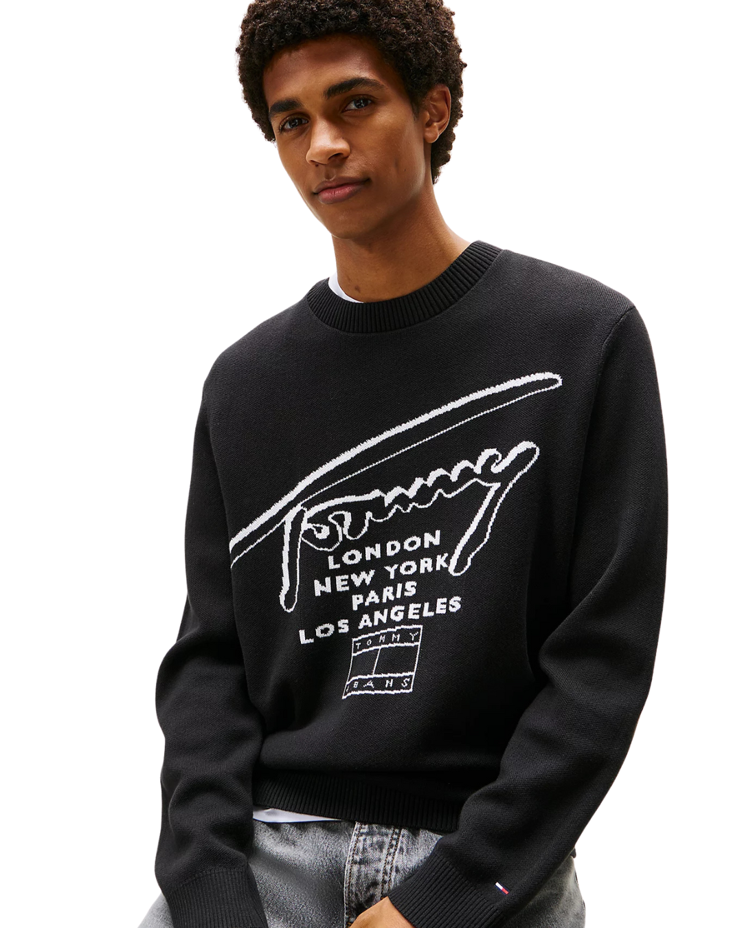 Tommy Jeans - Regular Signature City Sweater - Nero