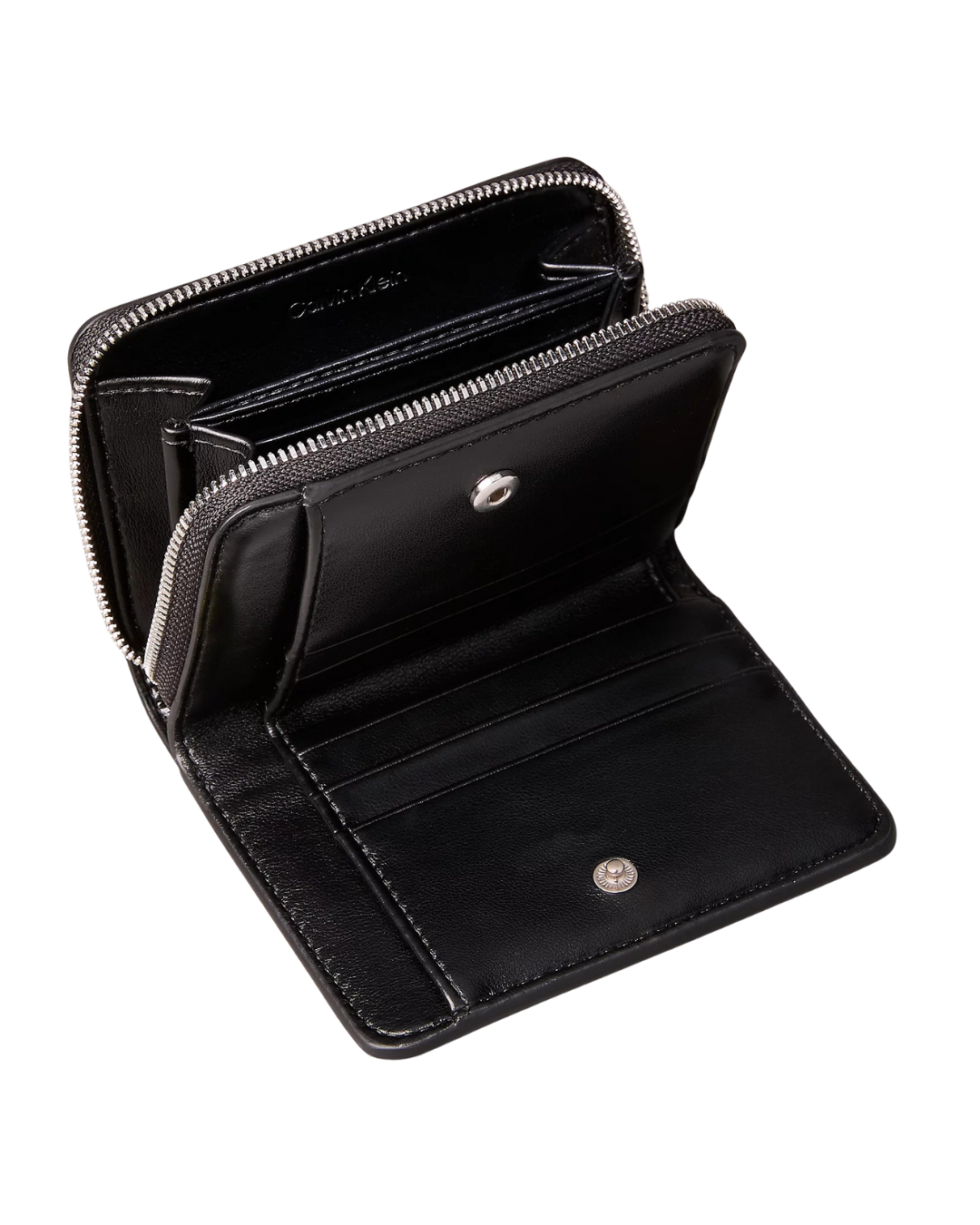 Calvin Klein - CK Metallic Flap Zip Around - Nero