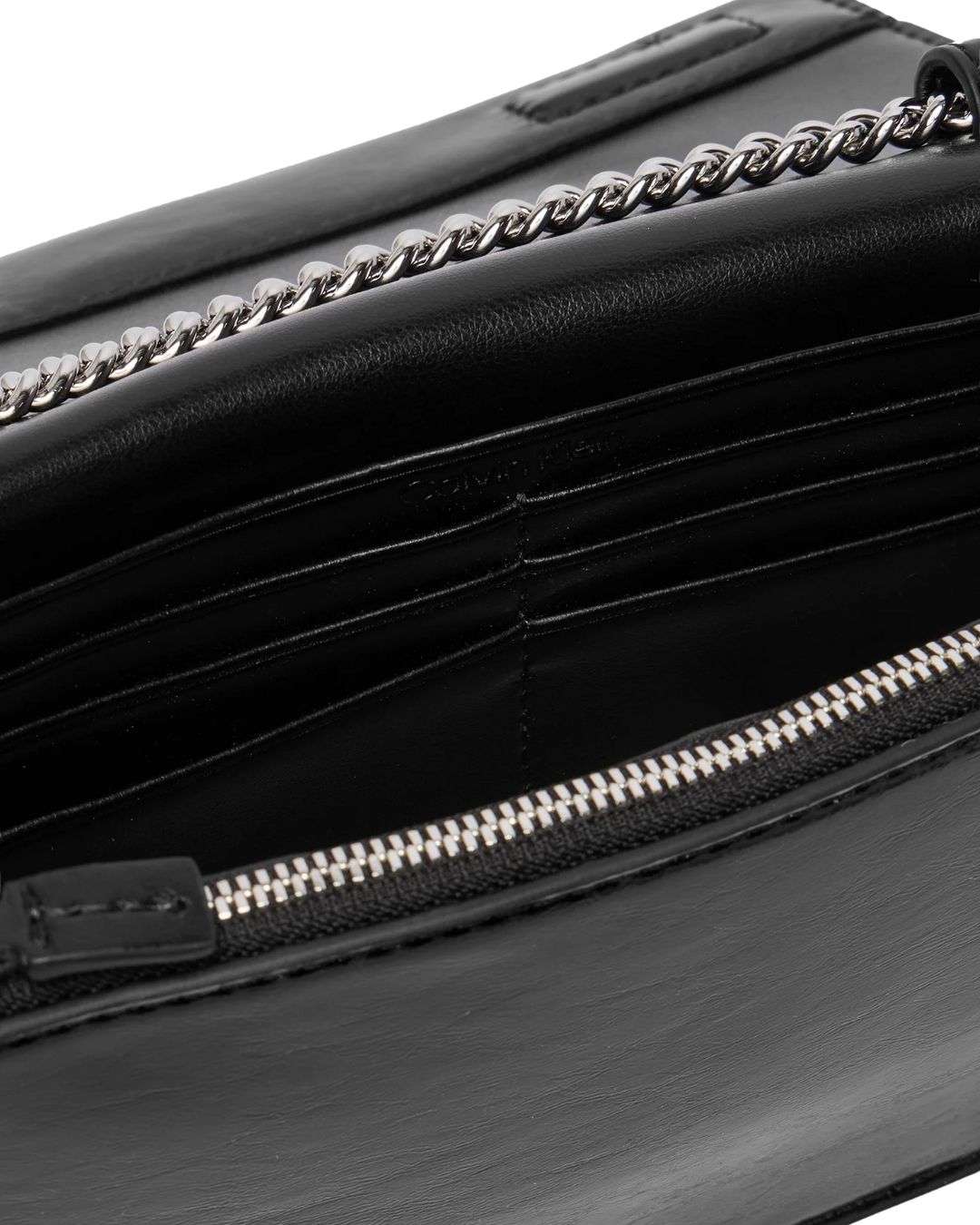 Calvin Klein - CK Metallic Wallet On Chain - Nero