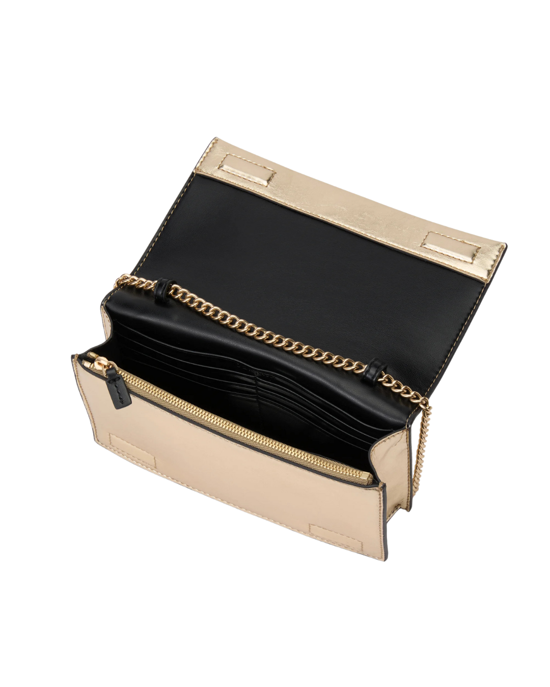 Calvin Klein - CK Metallic Wallet On Chain - Oro