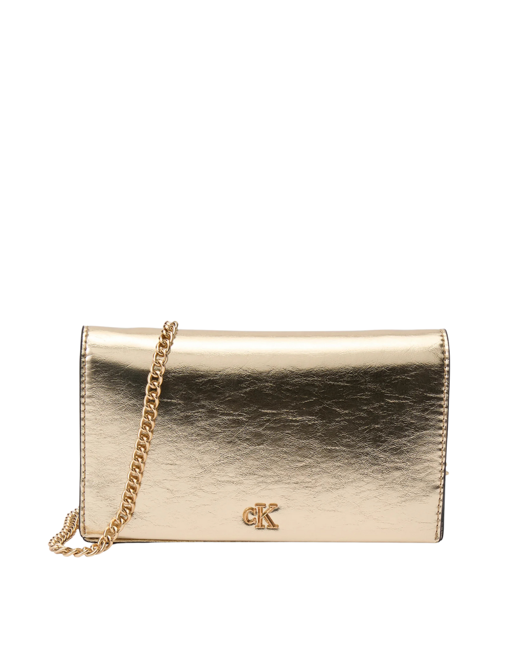 Calvin Klein - CK Metallic Wallet On Chain - Oro