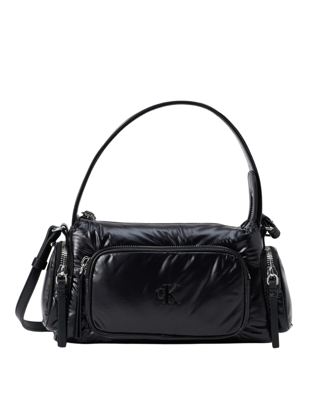 Calvin Klein - Pocket Shiny Nylon Small Bag - Nero