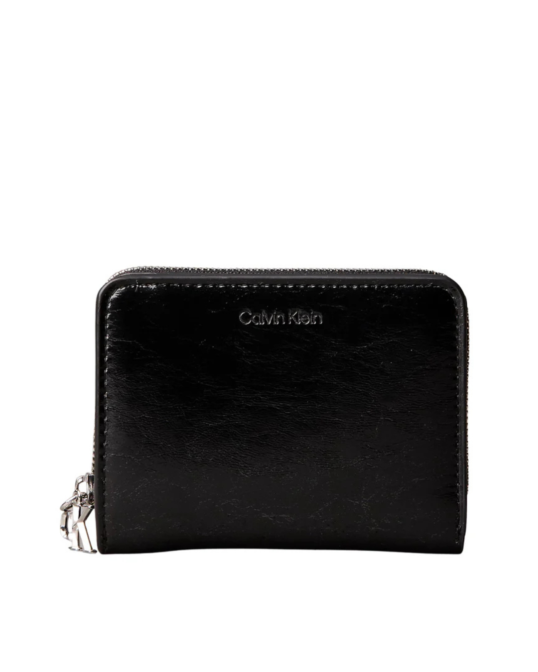 Calvin Klein - CK Metallic Flap Zip Around - Nero
