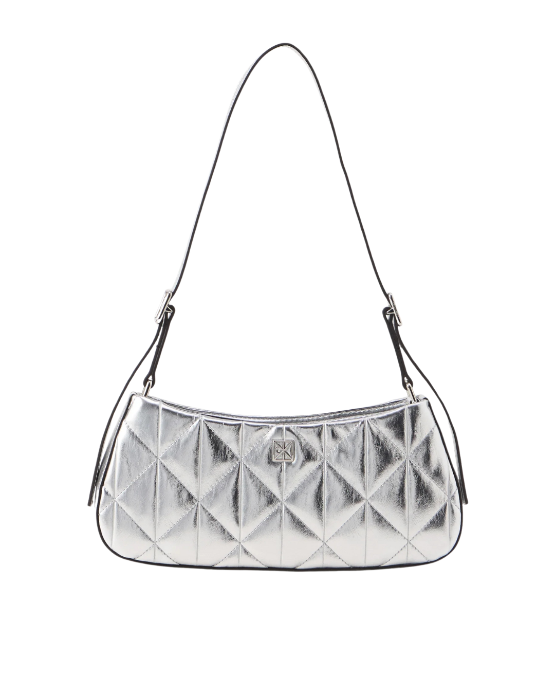 Calvin Klein - Quilted SM Shoulder Bag Metallic - Argento
