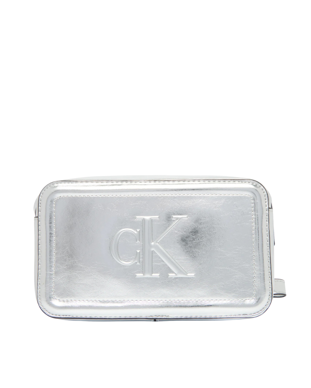 Calvin Klein Jeans - Bold CK Metallic Camera Bag - Argento
