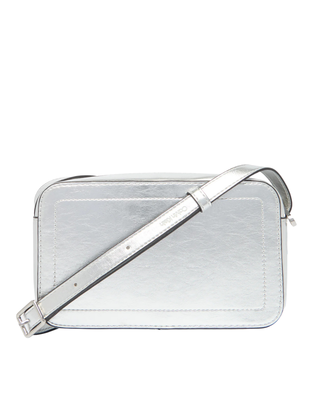 Calvin Klein Jeans - Bold CK Metallic Camera Bag - Argento