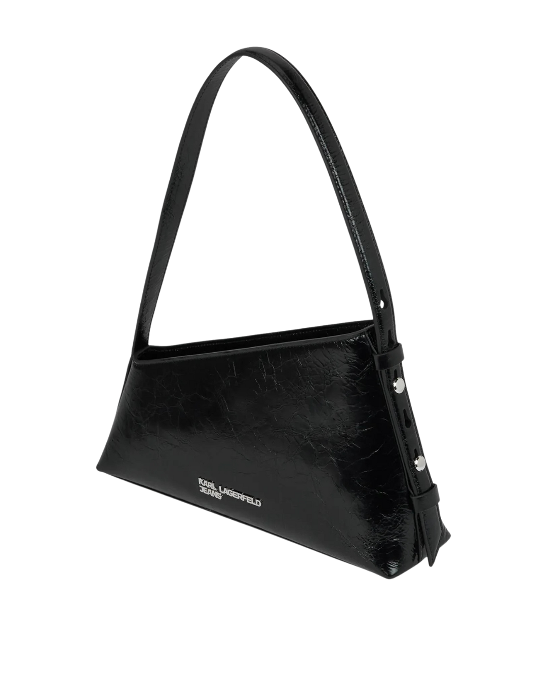 Karl Lagerfeld Jeans - KLJ Geo Leather Shoulder Bag Shiny - Nero