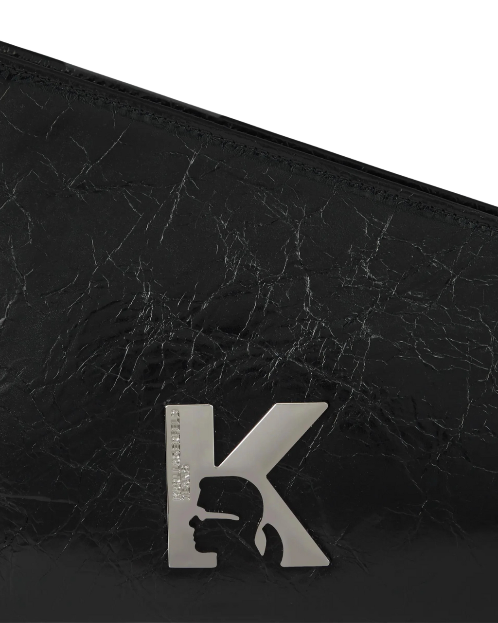 Karl Lagerfeld Jeans - KLJ Geo Leather Shoulder Bag Shiny - Nero