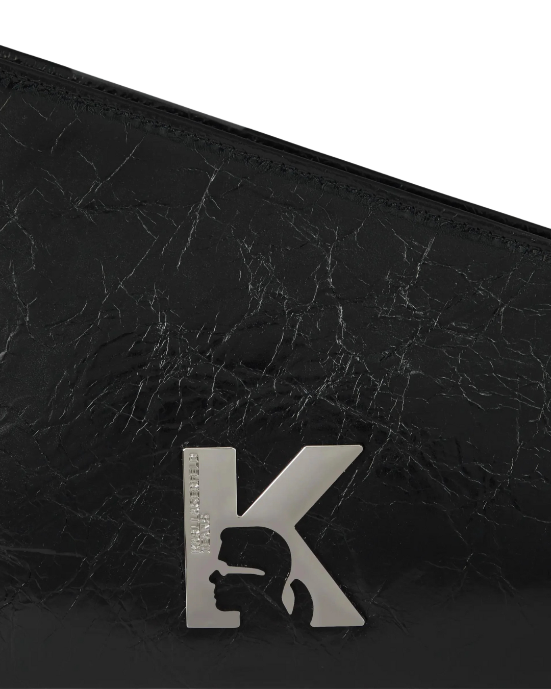 Karl Lagerfeld Jeans - KLJ Geo Leather Shoulder Bag Shiny - Nero
