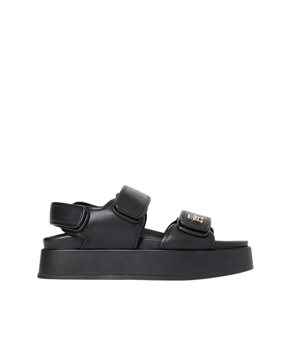 Tommy Hilfiger - Leather Sporty Platform Sandal - Nero