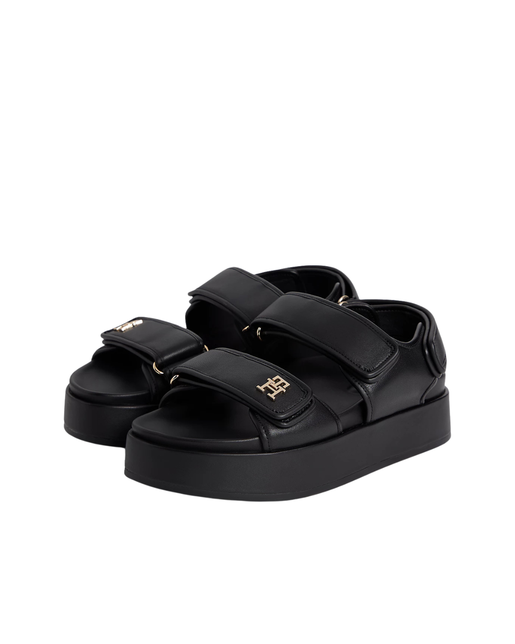 Tommy Hilfiger - Leather Sporty Platform Sandal - Nero