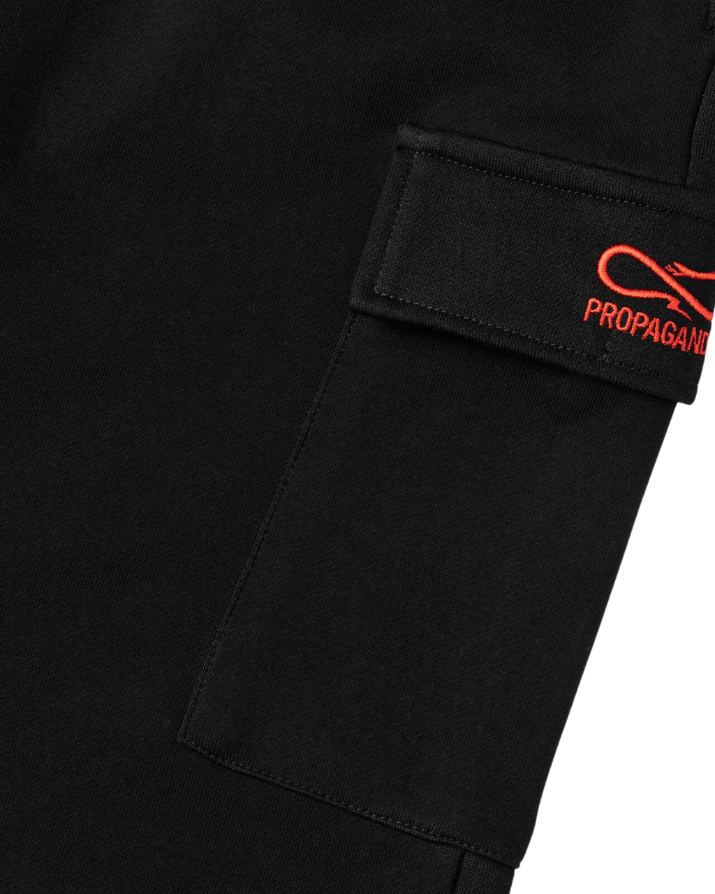Propaganda - Cargo Sweatshort Logo Embroidery - Nero