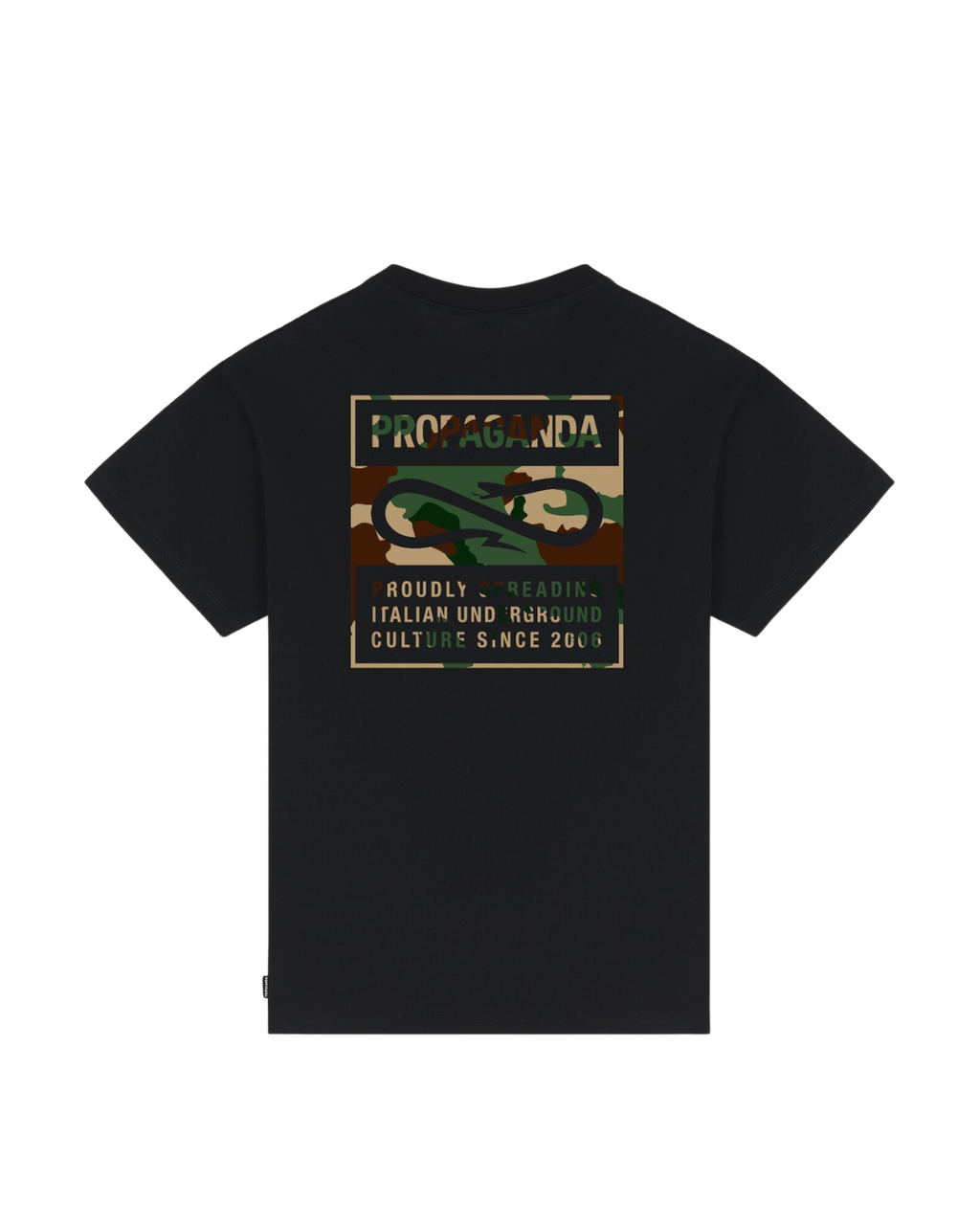 Propaganda - T-Shirt M/M Label Camo - Nero