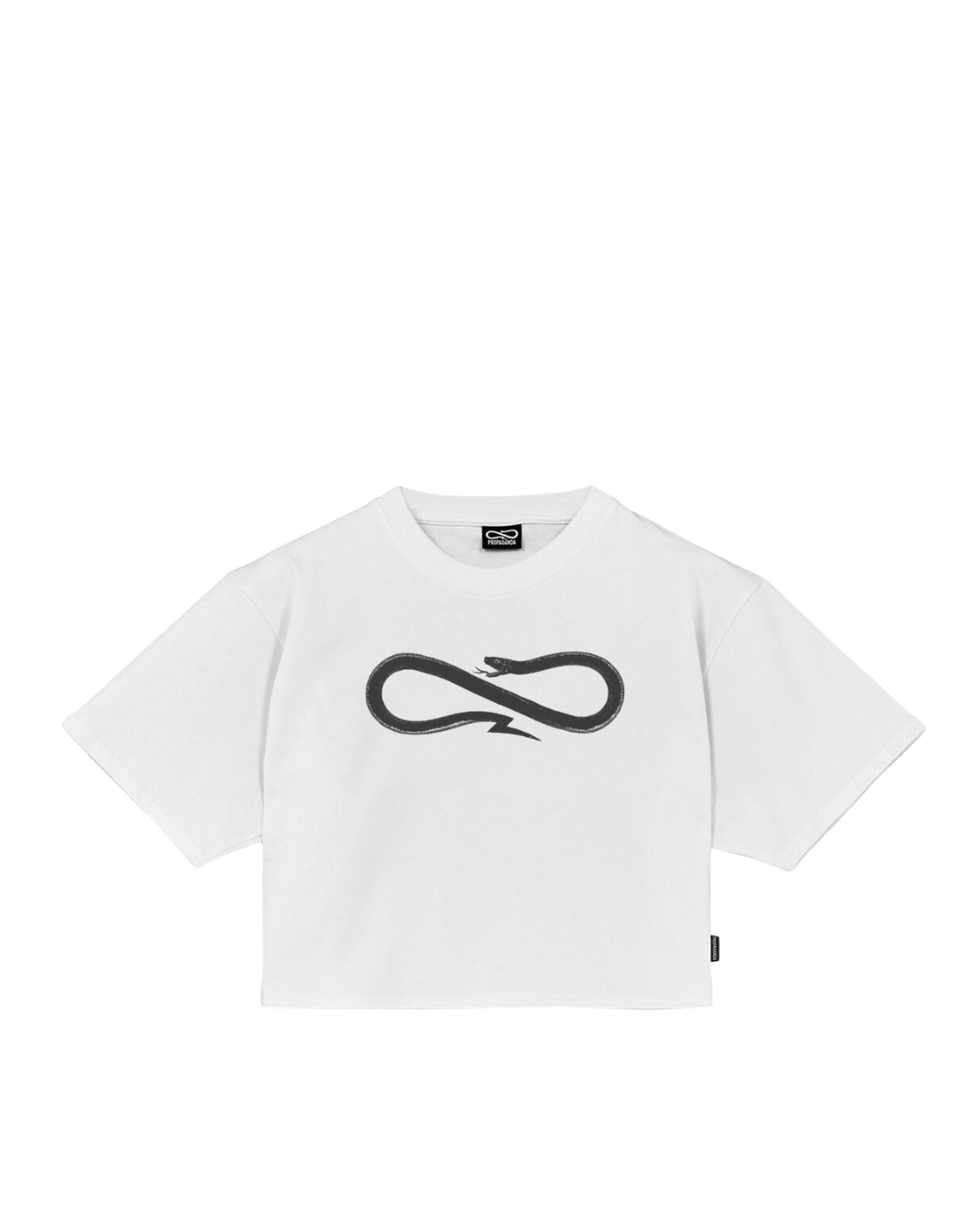 Propaganda - Crop T-Shirt M/M Logo Woman - Bianco