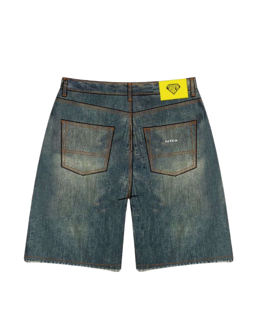 Iuter - Baggy Denim Shorts - Dark Blue
