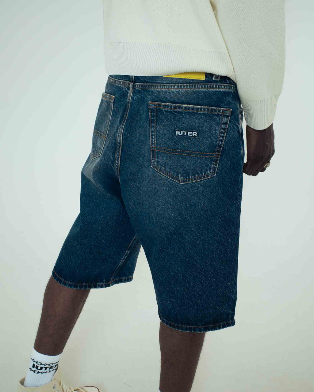Iuter - Baggy Denim Shorts - Dark Blue