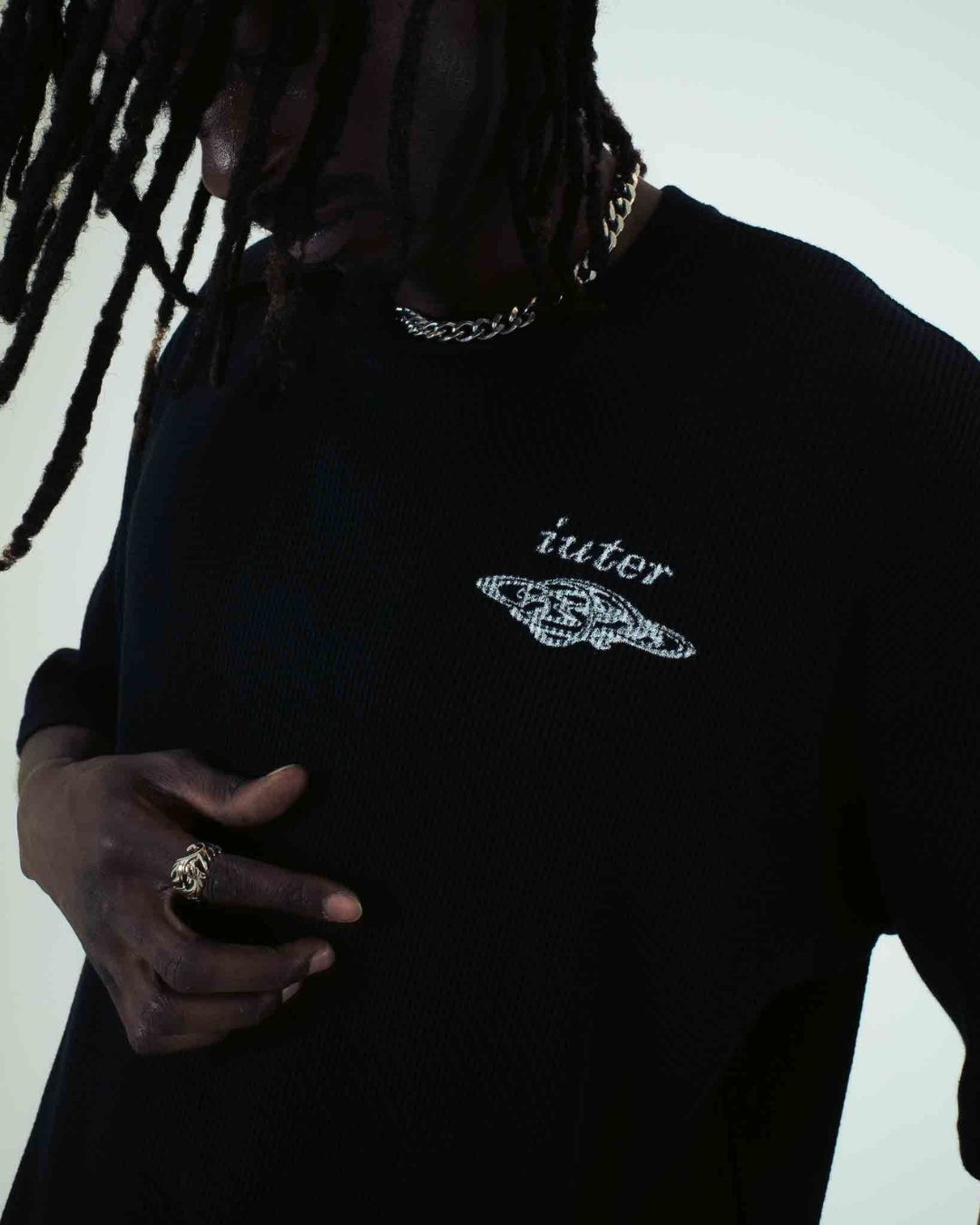 Iuter - Bijoux Waffle Tee - Nero
