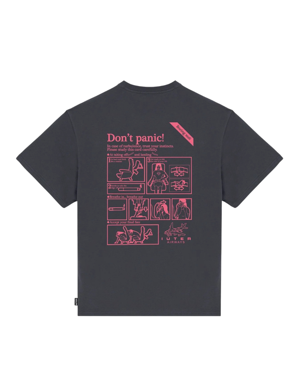 Iuter - Don't Panic Tee - Asphalt