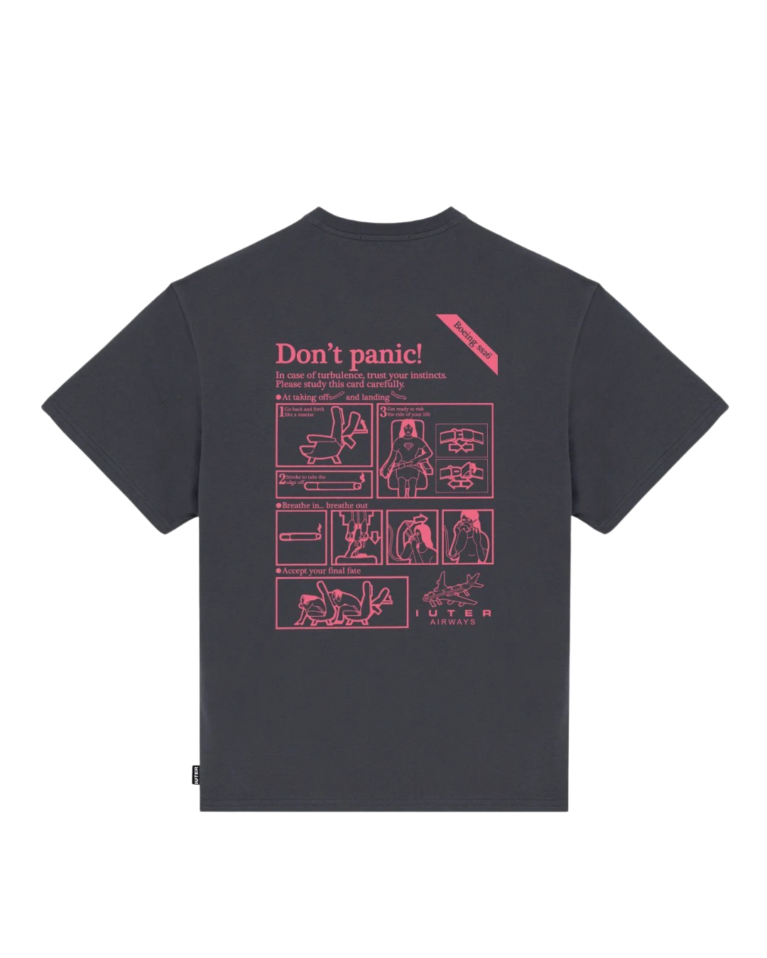 Iuter - Don't Panic Tee - Asphalt