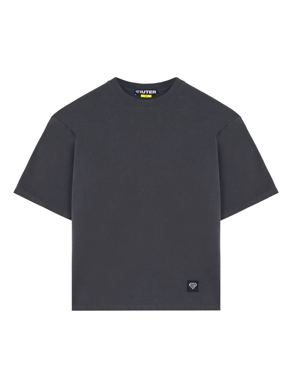 Iuter - Ribbed Boxy Tee - Asphalt