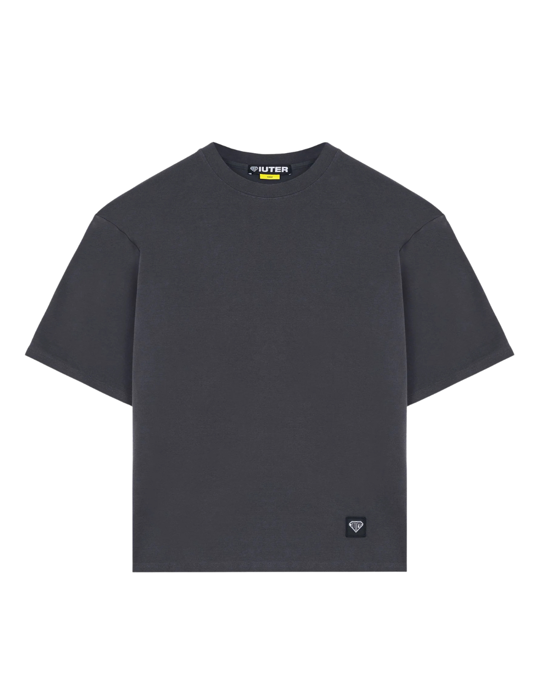 Iuter - Ribbed Boxy Tee - Asphalt