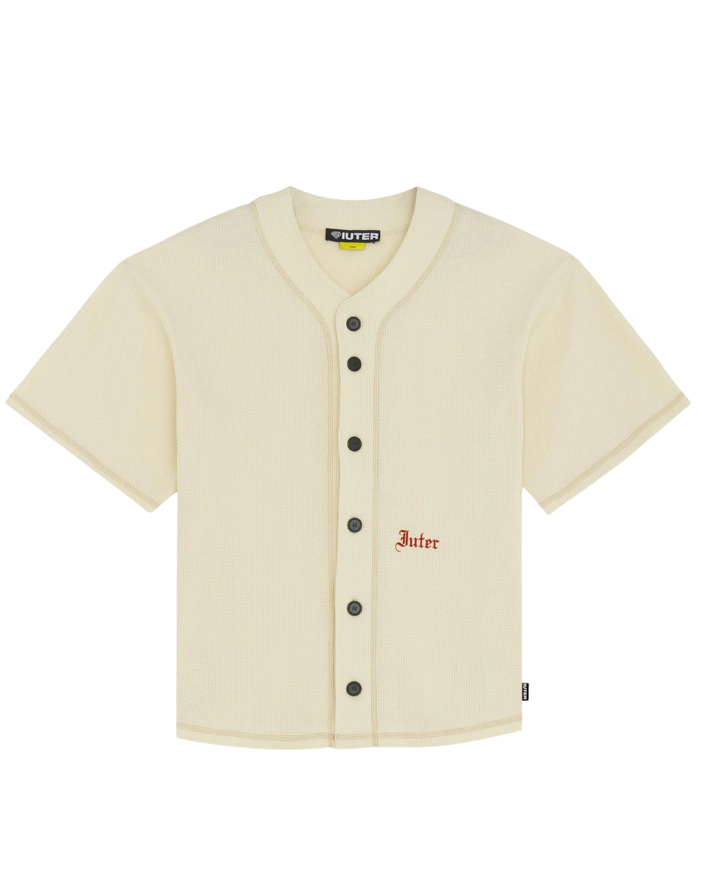 Iuter - Gothic Waffle Baseball Shirt - Ivory