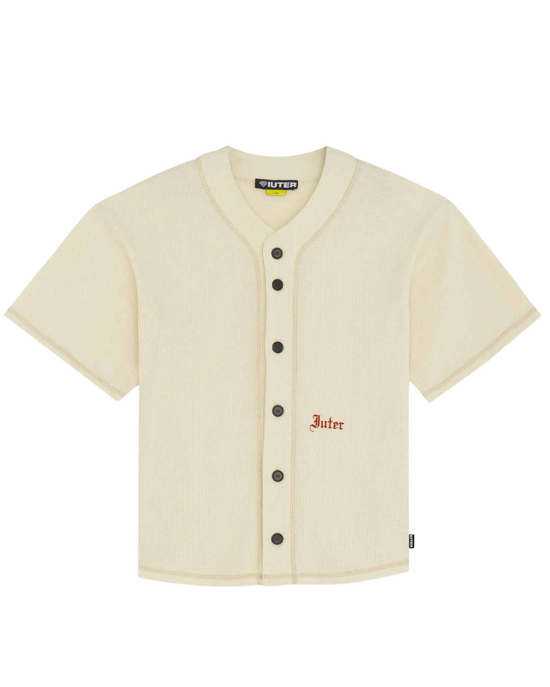Iuter - Gothic Waffle Baseball Shirt - Ivory