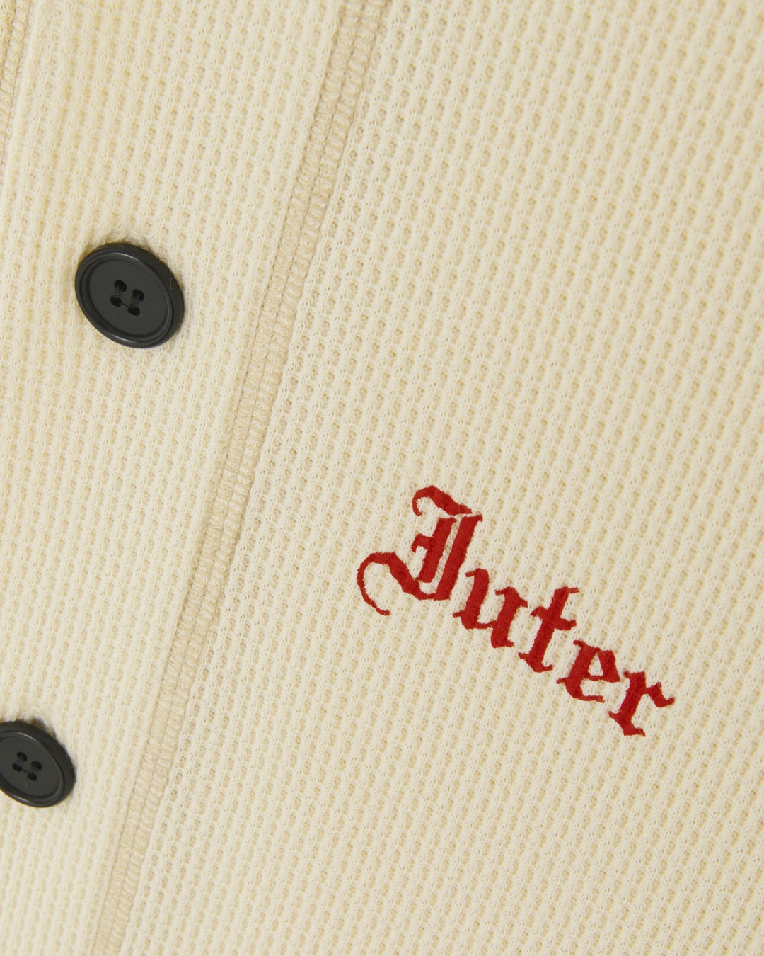Iuter - Gothic Waffle Baseball Shirt - Ivory