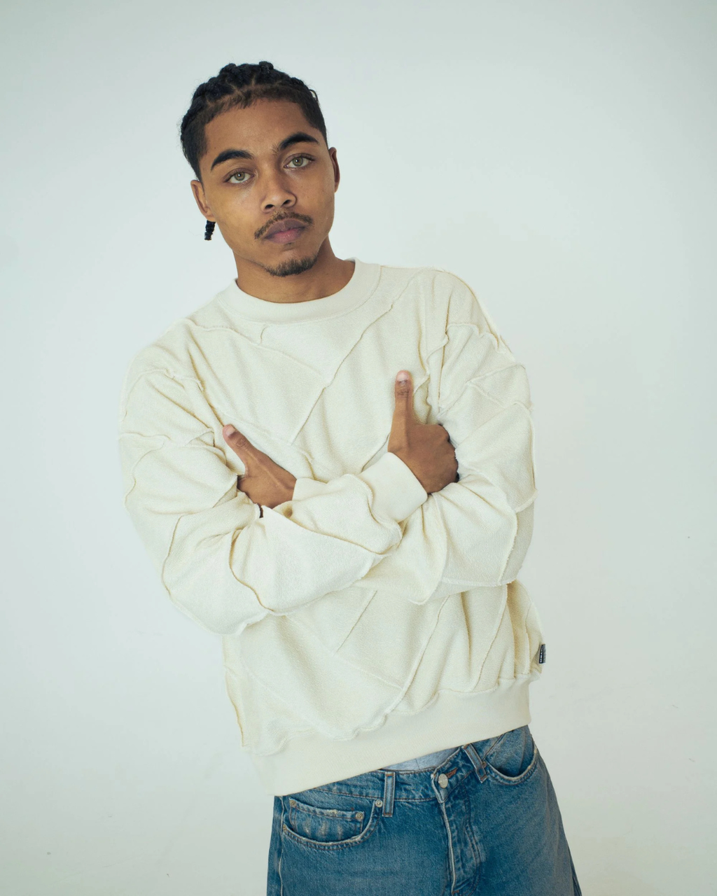 Iuter - Parquet Reverse Crewneck - Ivory