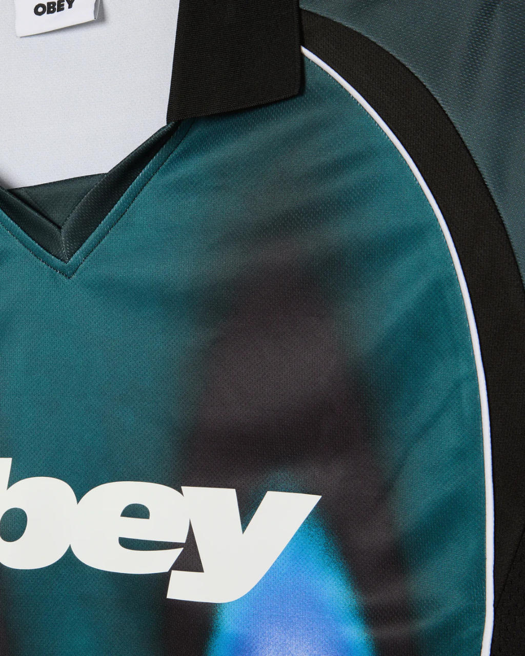 Obey - Obey Blurred Soccer Jesrsey Tee - Dark Teal