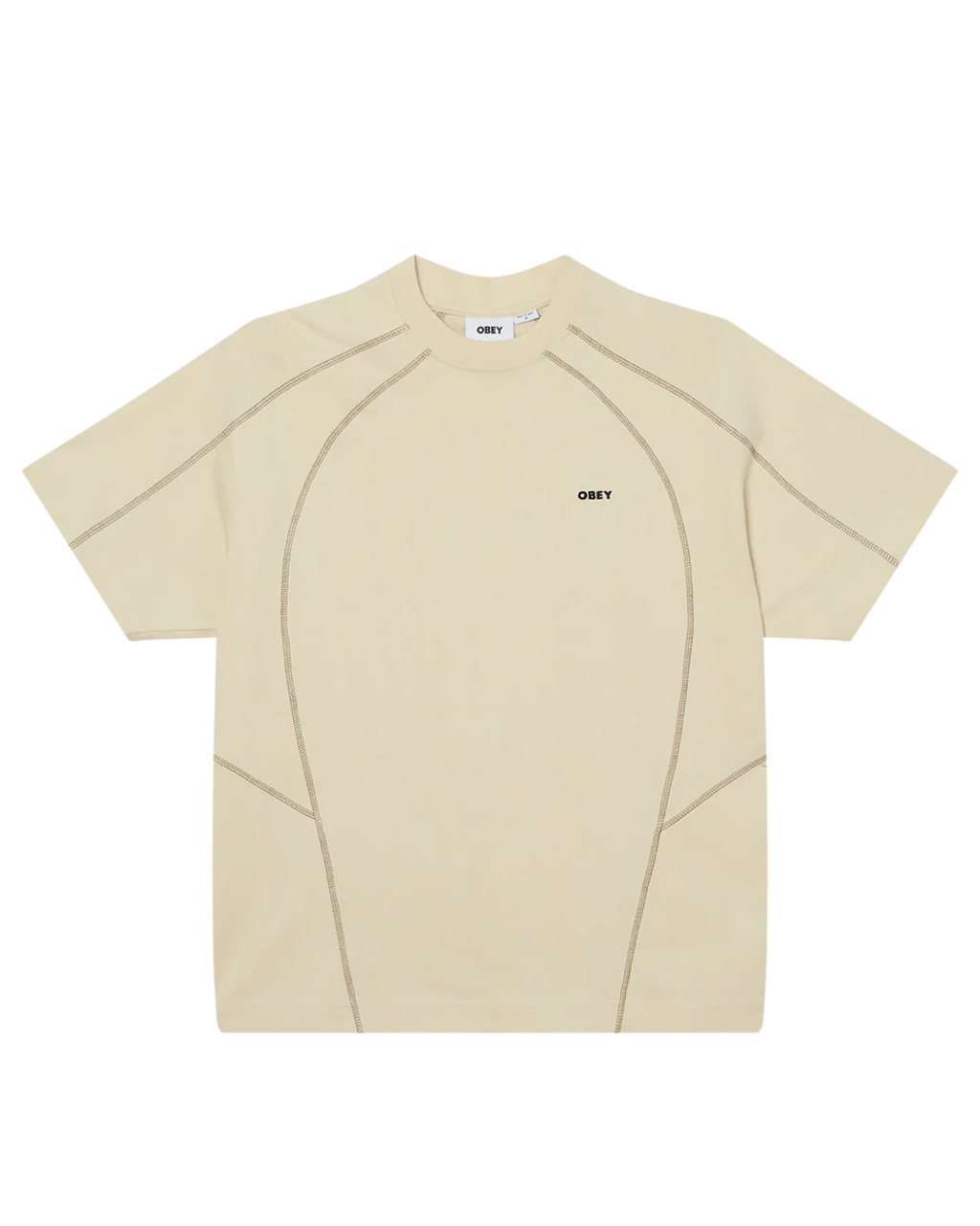 Obey - Obey Contrast Stitch Tee - Silver Birch