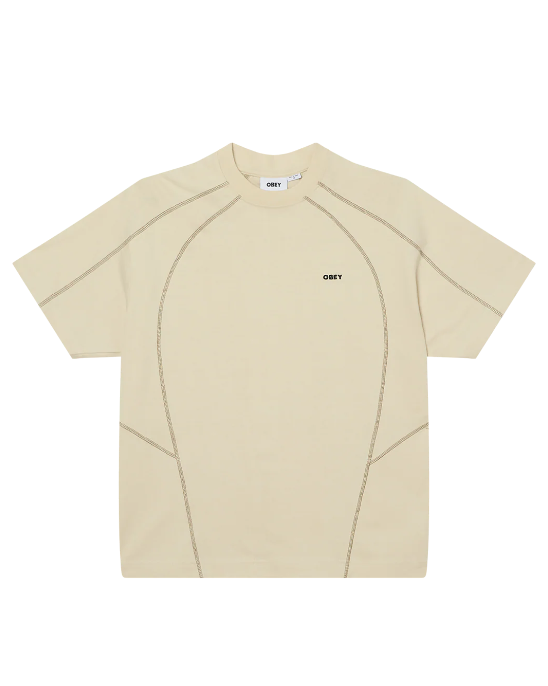 Obey - Obey Contrast Stitch Tee - Silver Birch