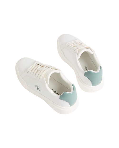 Calvin Klein Jeans - Chunky Cupsole Laceup Lth ML - Bianco e Verde