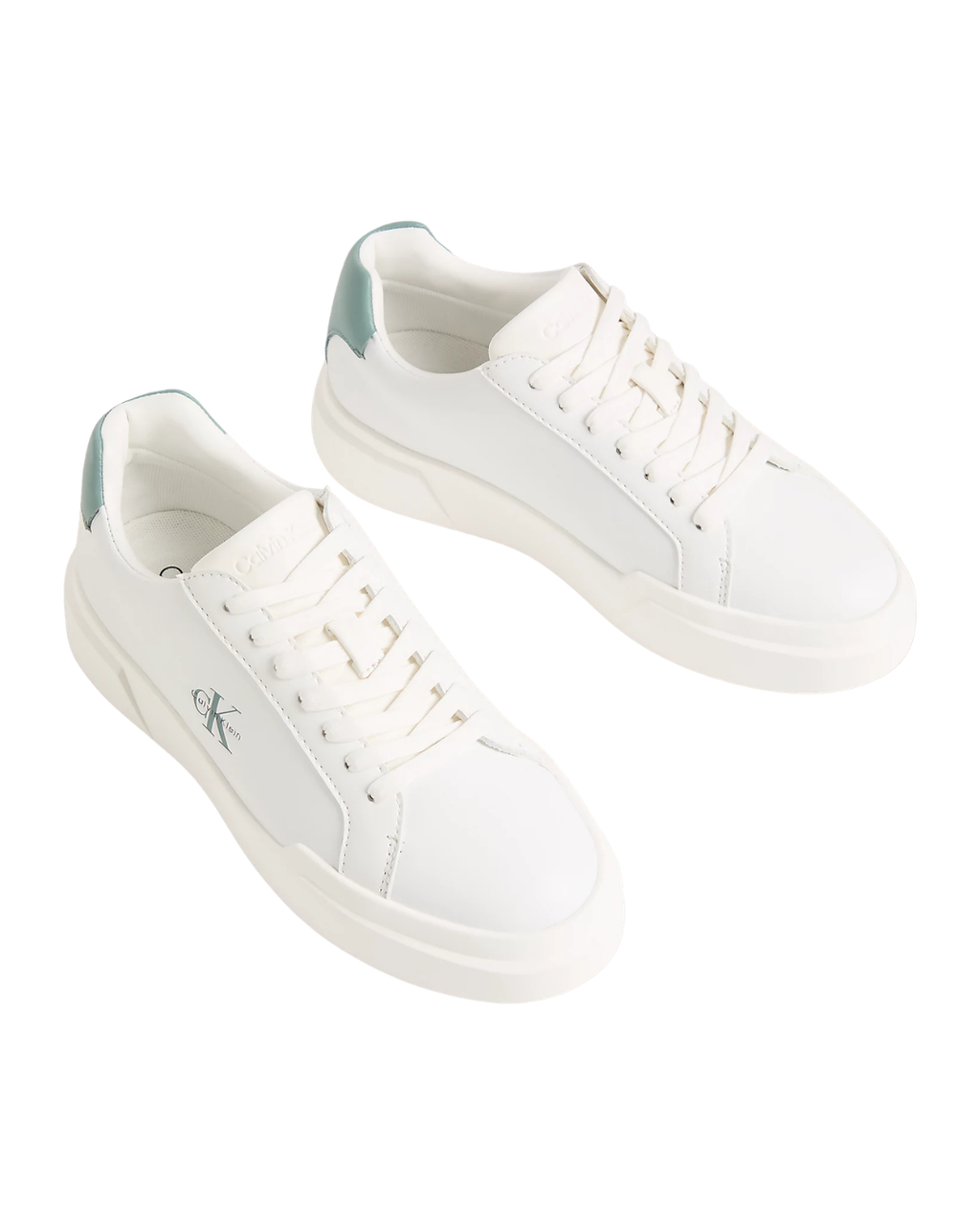 Calvin Klein Jeans - Chunky Cupsole Laceup Lth ML - Bianco e Verde