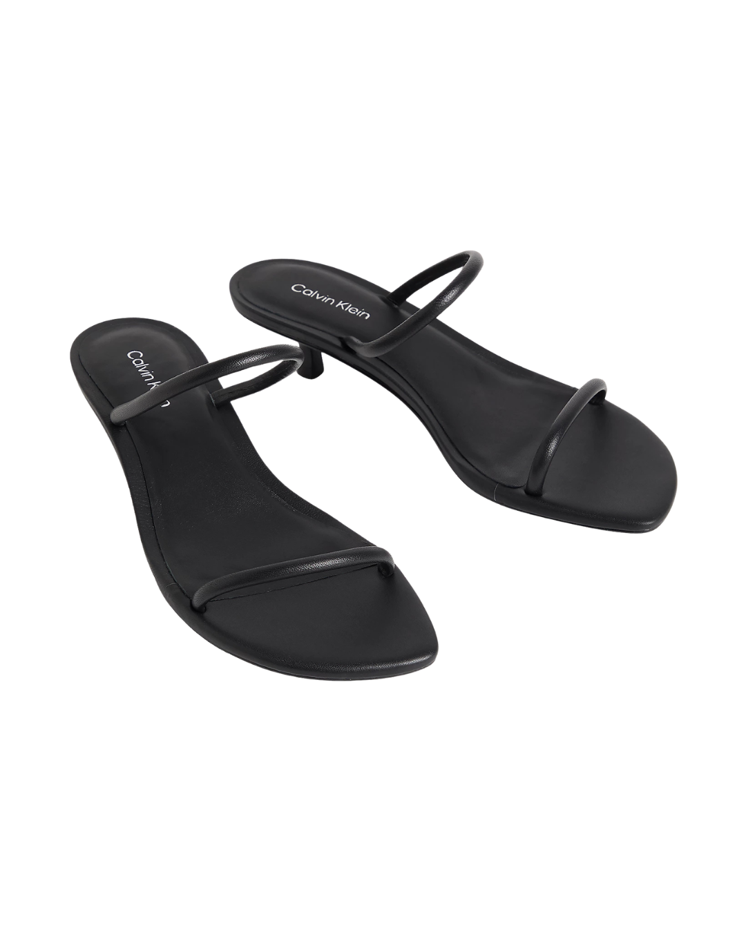 Calvin Klein Jeans - Kitt Heel Sandal Double Strap Lth - Nero