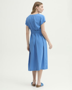 Nice Things - Seersucker Tencel Dress - Intense Blue