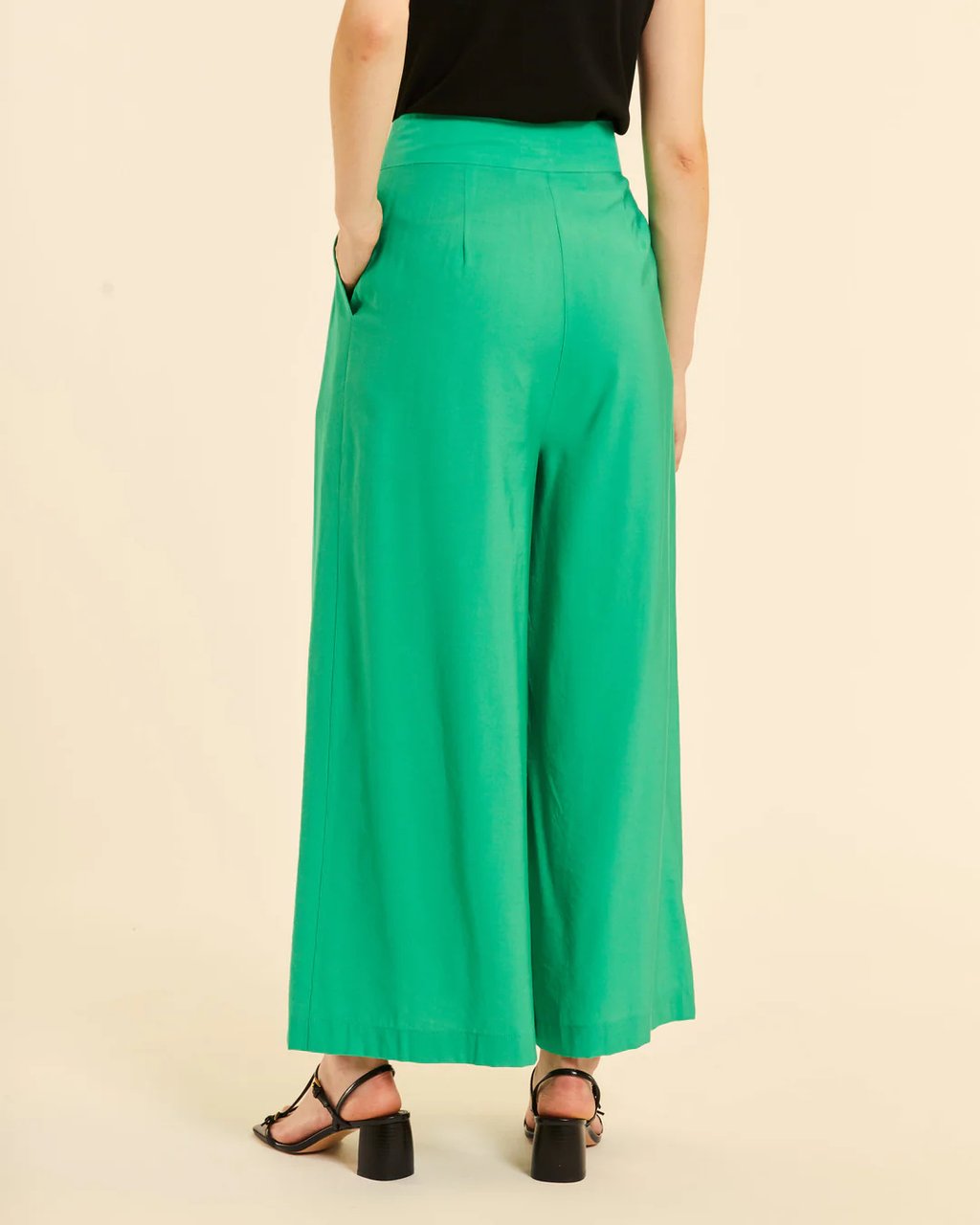Pepa Loves - Pantalòn Fluido Con Pinzas - Verde