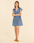 Pepa Loves - Vestido Abotonado Denim Con Bordados - Denim