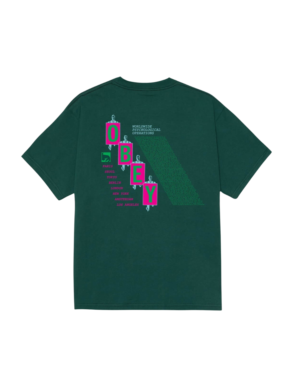 Obey - Obey Psy-Ops Manifesto Tee - Verde